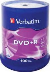 DVD+R Verbatim 4,7Gb 16x (100) cake (43551)
