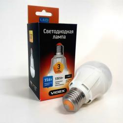 Лампа LED VIdex E27 A60 15W 3000K 220V