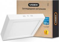 Светильник LED накладной квадрат Videx 18W 5000K
