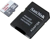 Карта памяти SanDisk microSDHC 16Gb Ultra Class 10 с адаптером SD