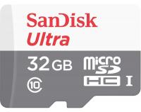 Карта памяти SanDisk microSDHC 32Gb Ultra Class 10 с адаптером SD
