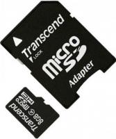 Карта памяти Transcend microSDHC  8Gb Class  4 с адаптером
